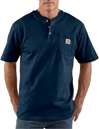Carhartt Men's Loose Fit Heavyweight Short-Sleeve Pocket Henley T-Shirt