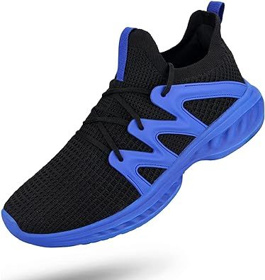 Pujcs Mens Slip on Walking Shoes Non Slip Breathable Lightweight Seakers Athletic Tennis Running Shoes for Gym Travel Jogging