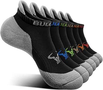 BULLIANT Mens Socks, Athletic Ankle Socks No Show For Men Running with Full Cushioned Sole