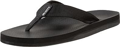 Scott Hawaii Men's Makaha Rubber Slipper with Nylon Strap | Beach Footwear | No-Slip Boat Sandal | All Day Arch Support Comfortable Flip Flops