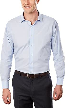 Kenneth Cole Men's Dress Shirt Slim Fit Checks and Stripes (Patterned)