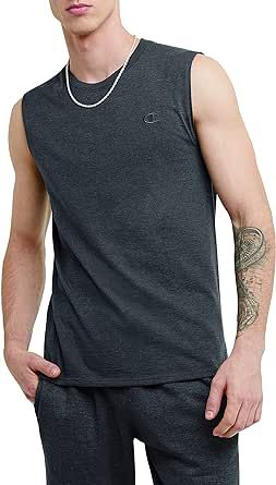 Champion Men's Muscle T-shirt, Sleeveless, Muscle Tank, Classic Muscle Tee Top for Men