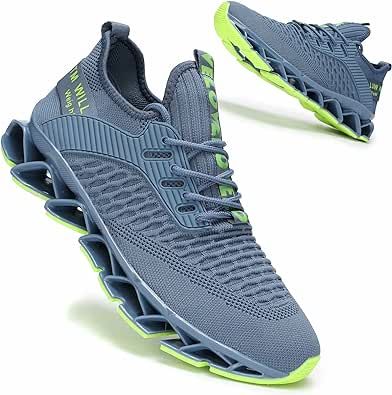 Vooncosir Men's Fashion Sneakers Breathable Mesh Running Shoes Blade Non Slip Soft Sole Casual Athletic Walking Shoes