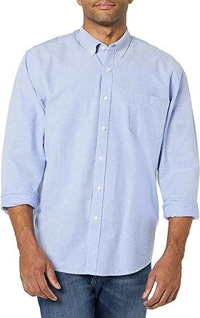 Amazon Essentials Men's Slim-Fit Long-Sleeve Pocket Oxford Shirt