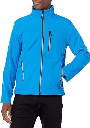 GUESS Men's Softshell Long Sleeve 1 Chest Pocket Jacket
